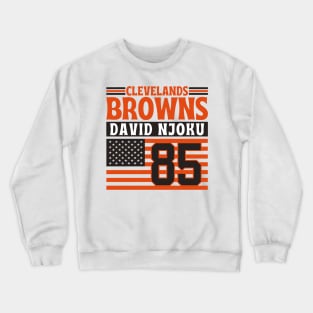 Cleveland Browns Njoku 85 American Flag Football Crewneck Sweatshirt